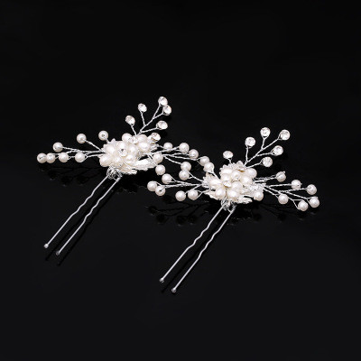 3 piece Pearl Bridal Wedding Hair pins